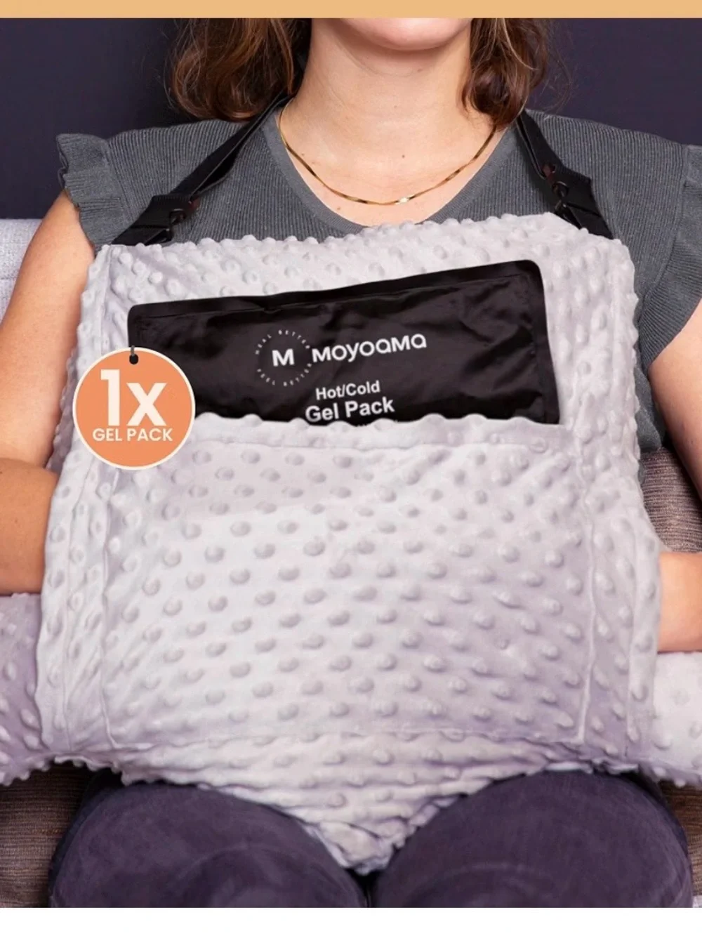 Abdominal Surgery, hysterectomy,  Car Seat Pillow - Gray Support Pillow